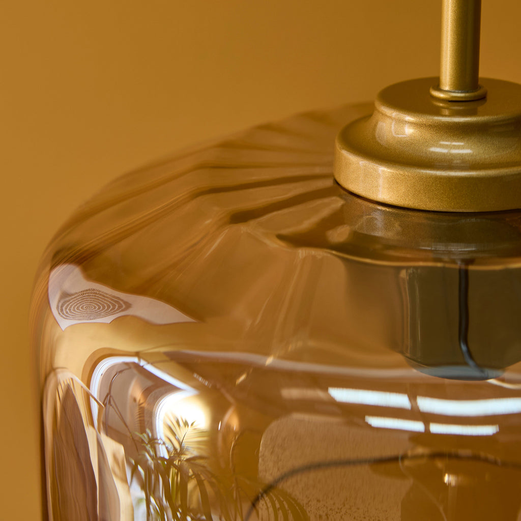 Carrick 22cm Glass Pendant Light - Gold