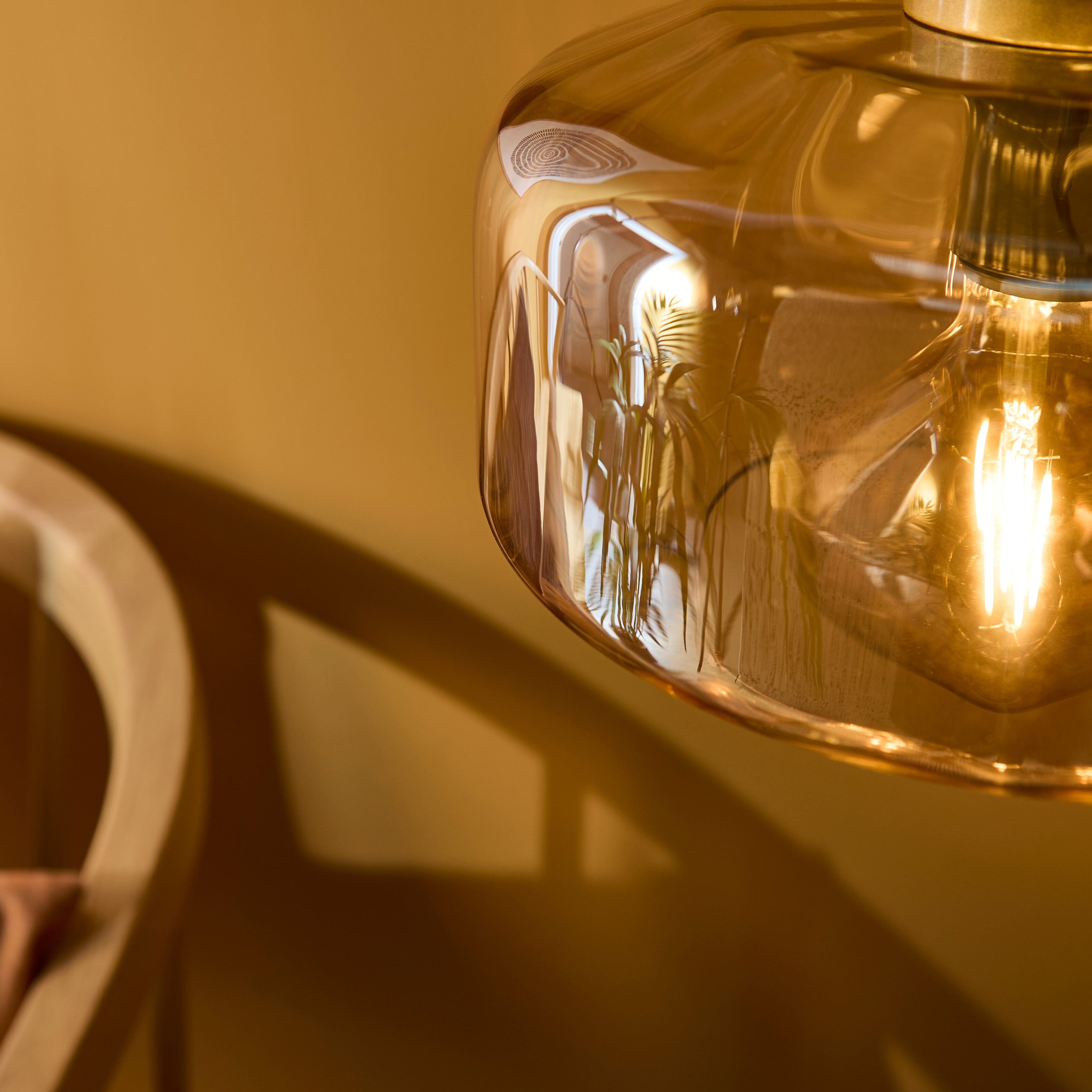 Carrick 22cm Glass Pendant Light - Gold