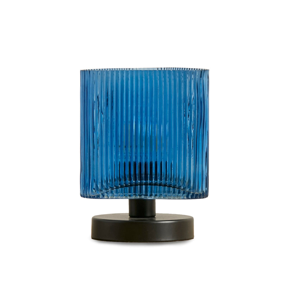 Edworth 20cm Table Lamp  - Teal Glass