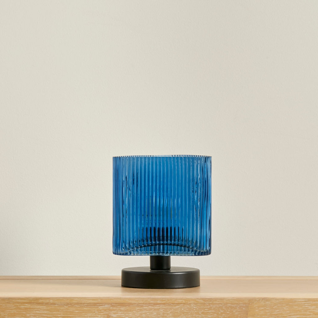 Edworth 20cm Table Lamp  - Teal Glass