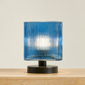 Edworth 20cm Table Lamp  - Teal Glass