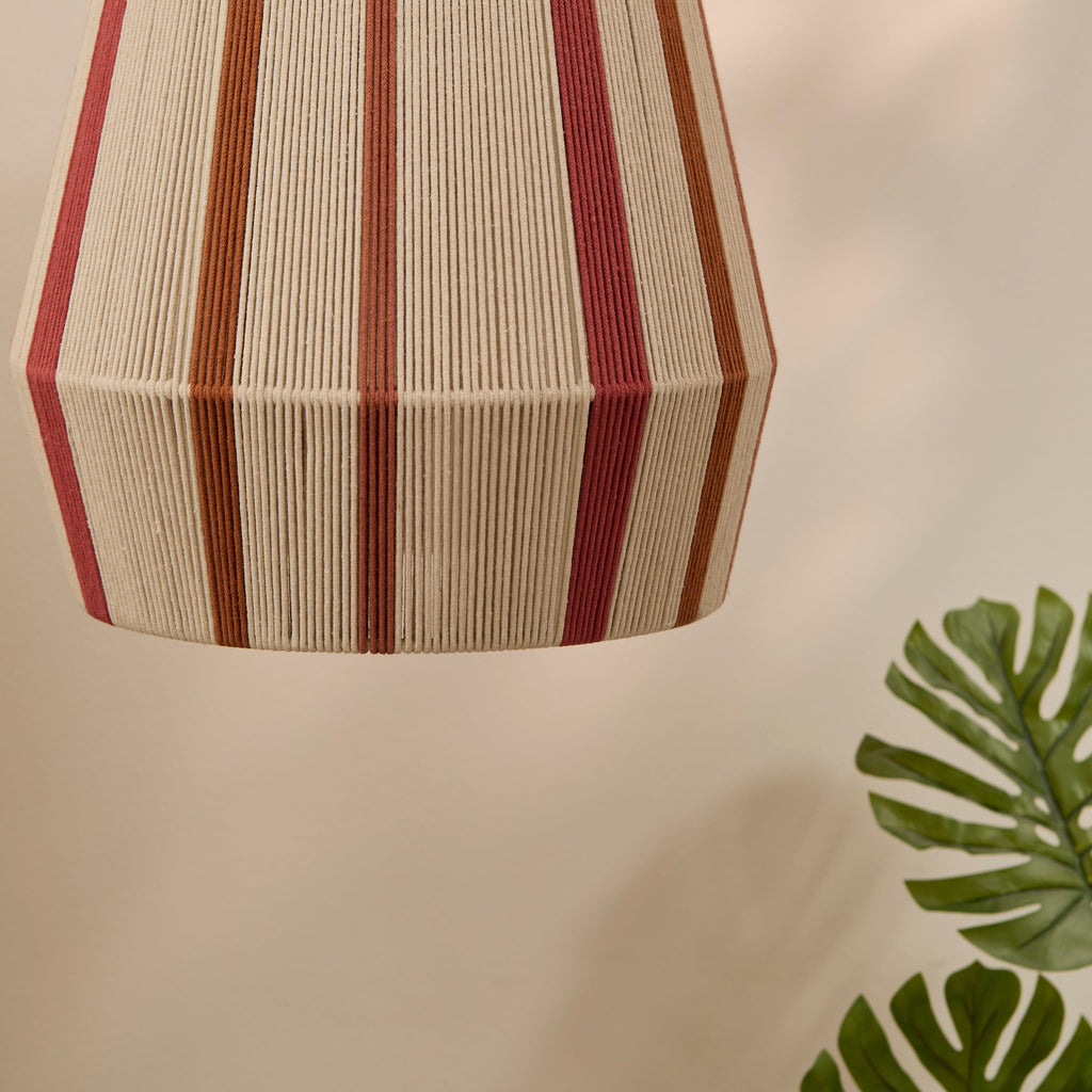Kateli 35cm Pendant Light - Paprika Stripe