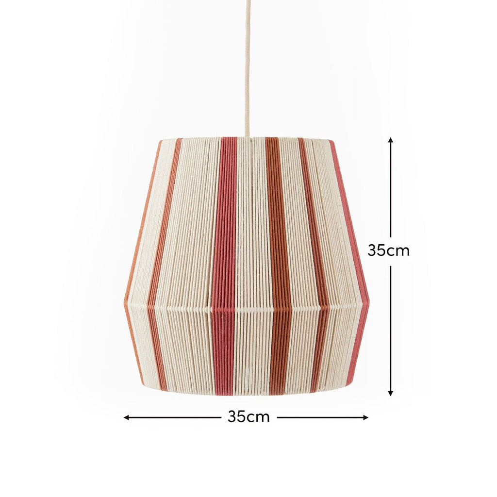 Kateli 35cm Pendant Light - Paprika Stripe