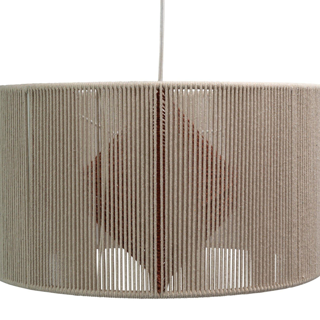 Sirana White Cotton & Burnt Orange Jute Pendant