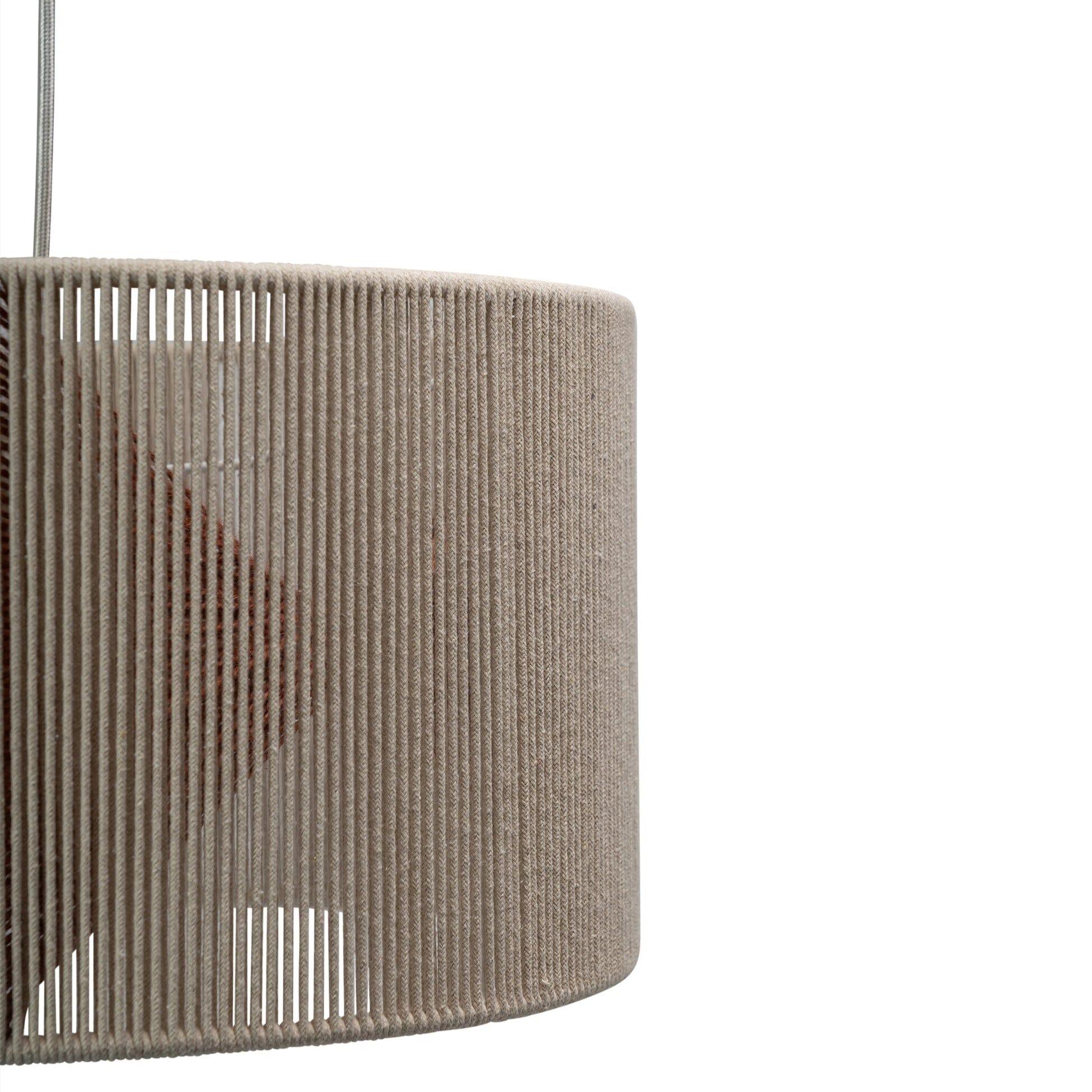 Sirana White Cotton & Burnt Orange Jute Pendant